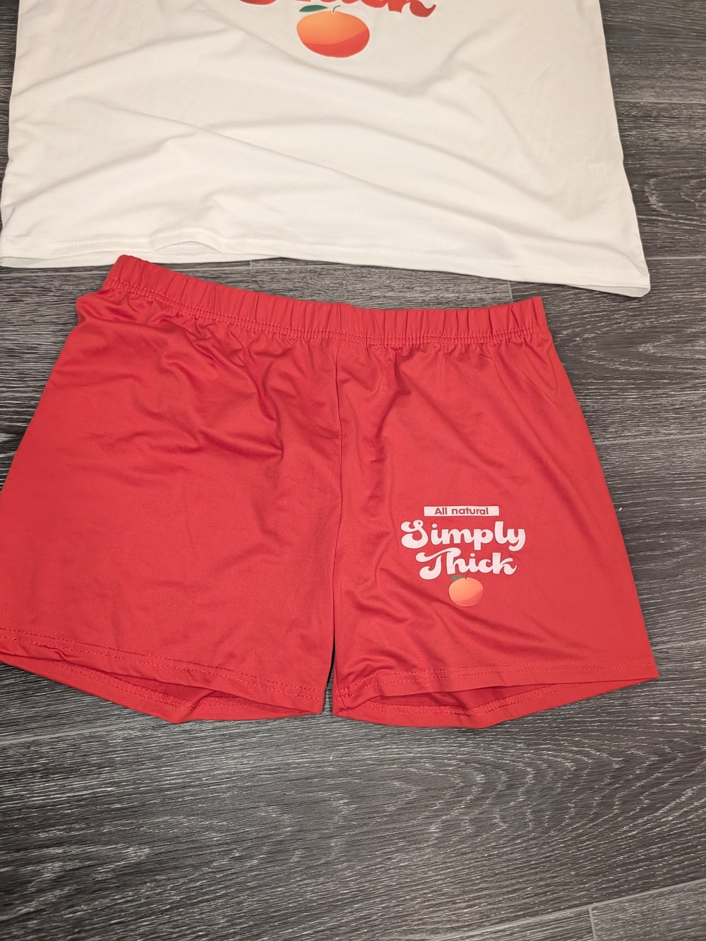 Simply Thick Women's White & Red Sleep Set - Picture 10 of 10